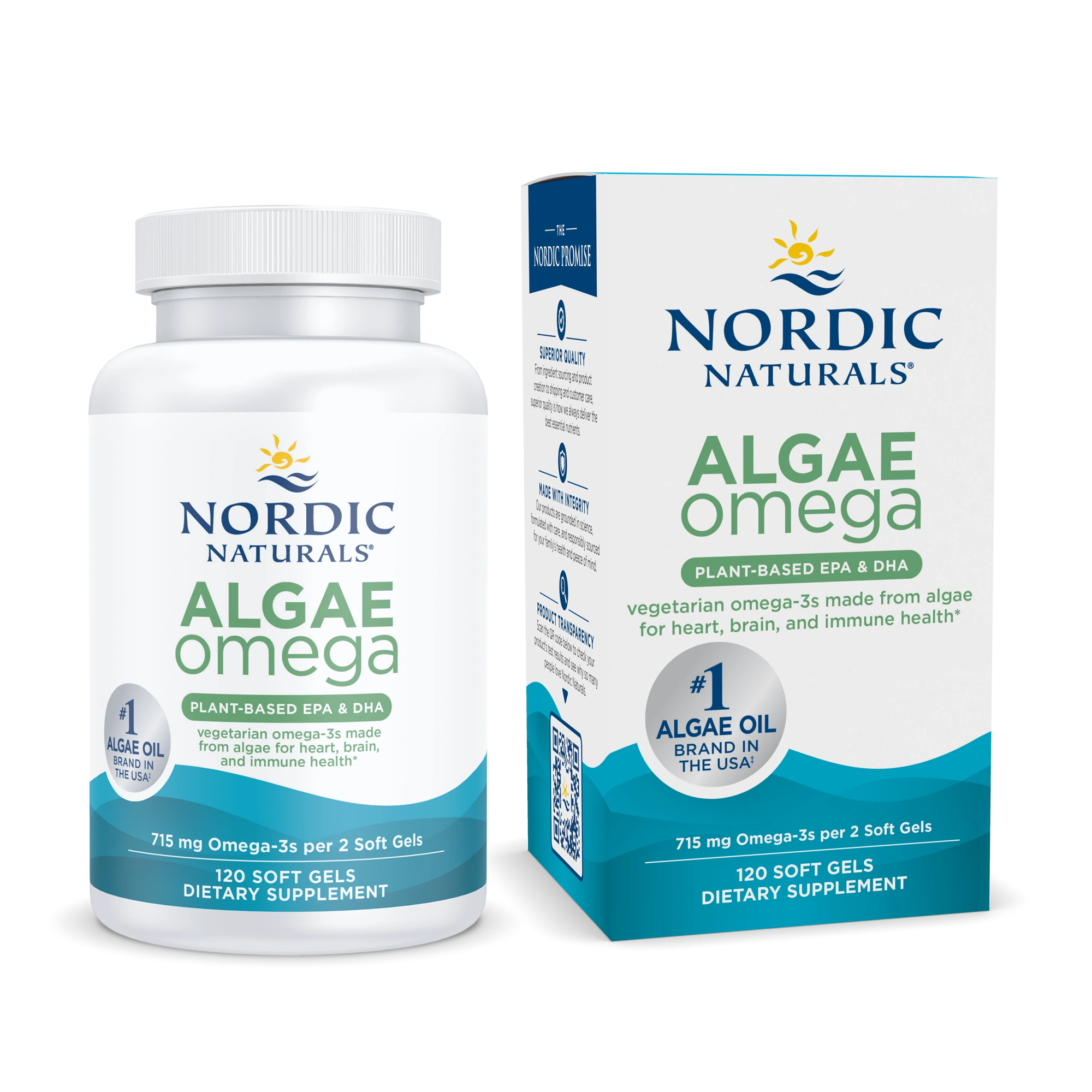 Nordic Naturals Algae Omega – Plant-Based EPA & DHA