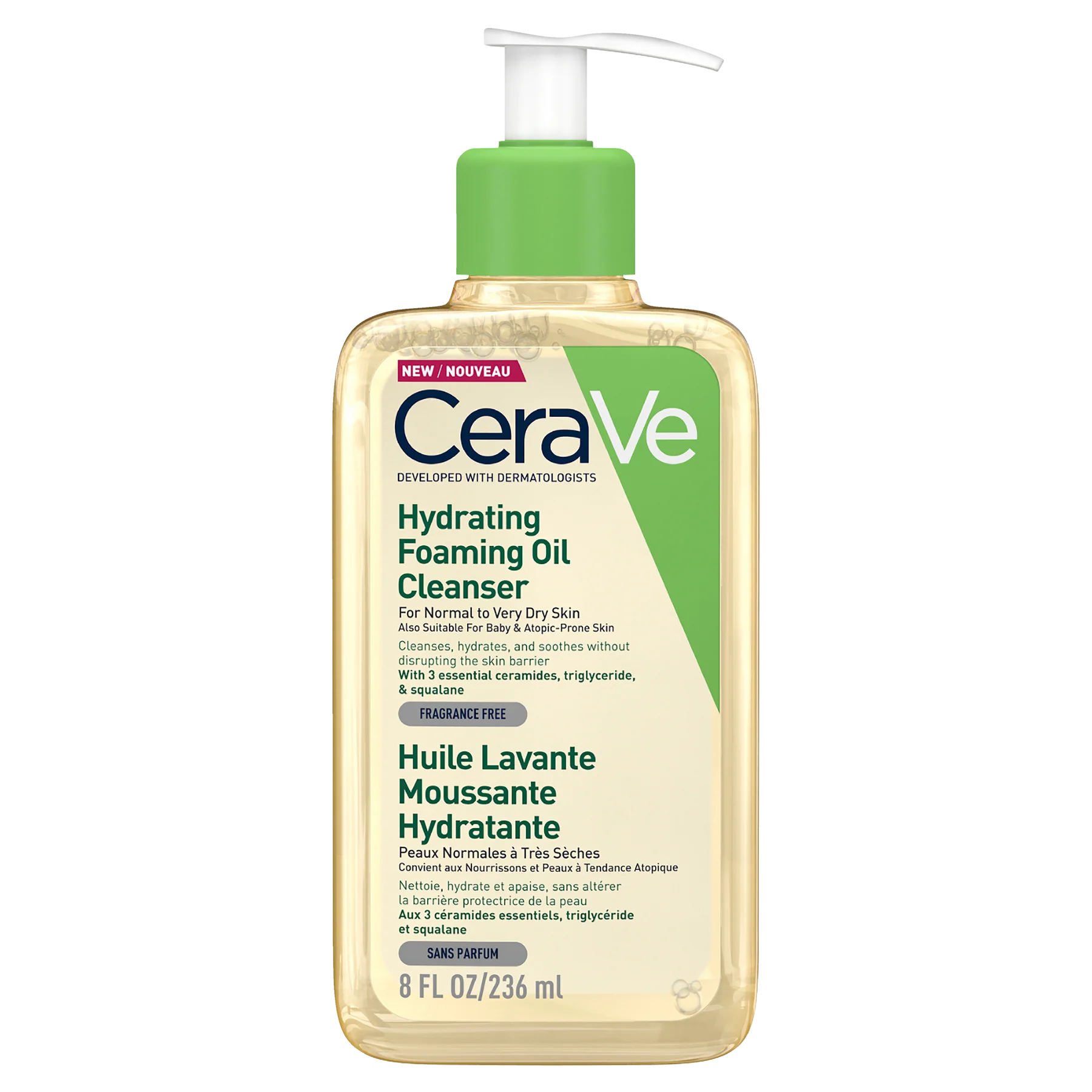 CeraVe Hydrating Foaming Oil Cleanser pastrim lëkure