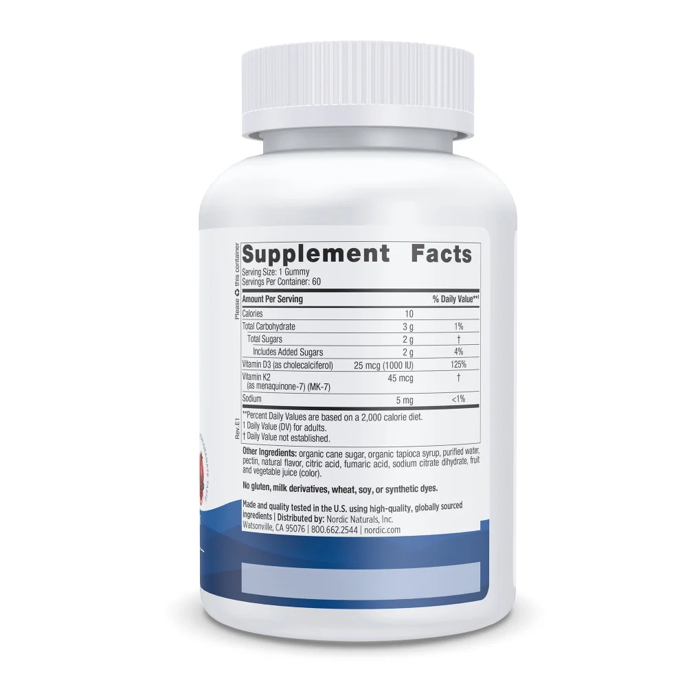 Nordic Naturals Vitamin D3 + K2 Gummies - Figura 3