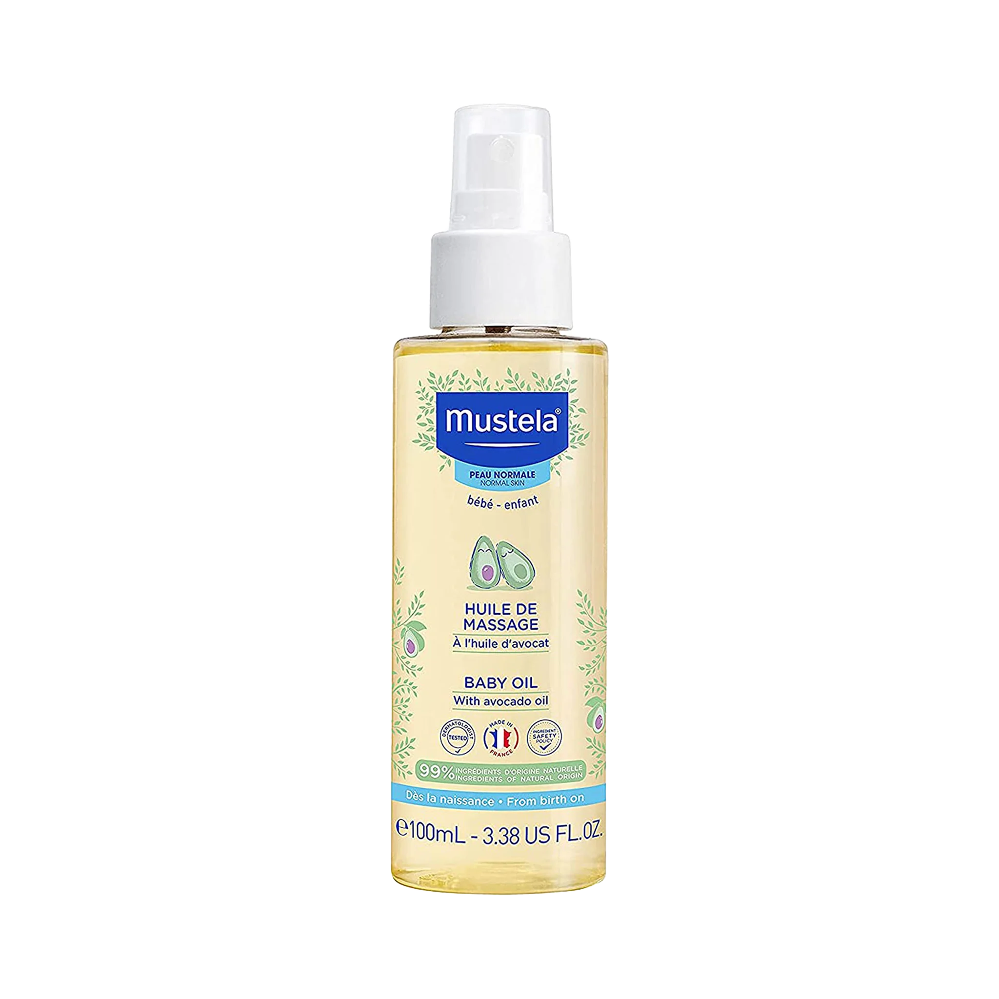 Mustela Baby Massage Oil për masazh të butë dhe kujdes hidratues për beben