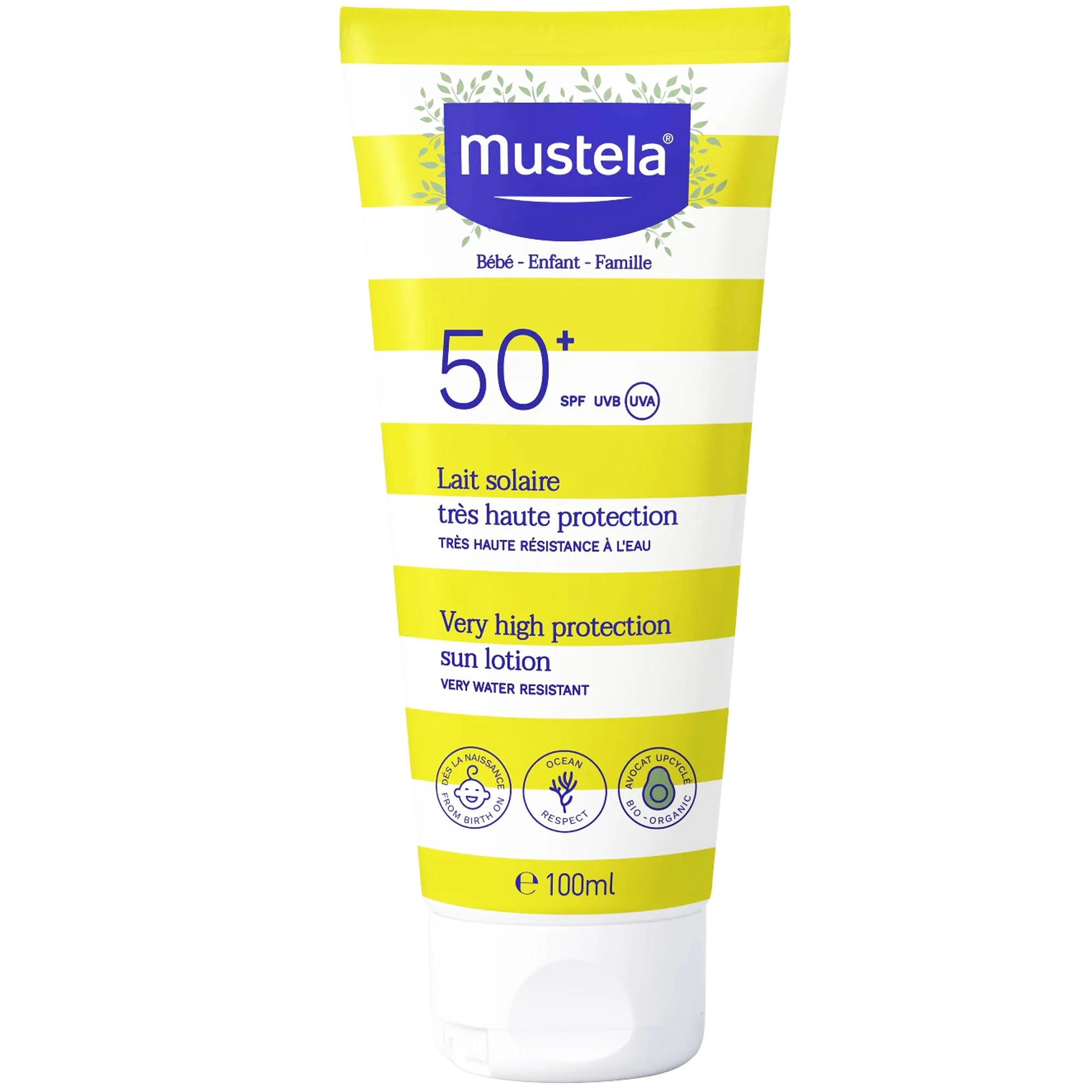 Mustela Sun Lotion SPF 50+ për mbrojtje shumë të lartë nga dielli për bebe dhe fëmijë