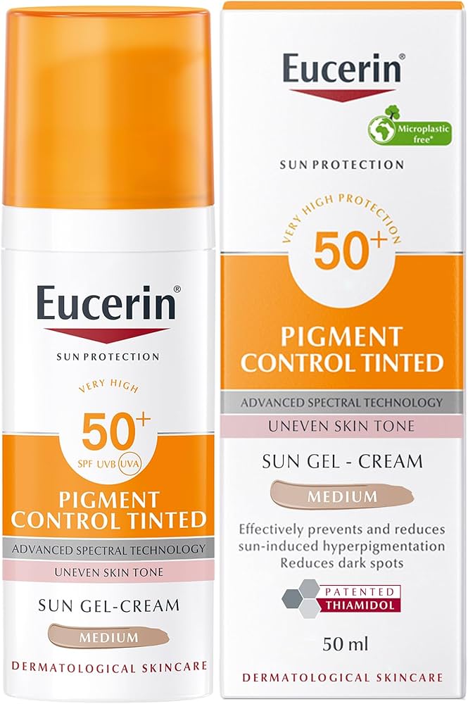 Eucerin Sun Pigment Control Tinted Gel-Cream Medium SPF 50+ për lëkurë sensitive