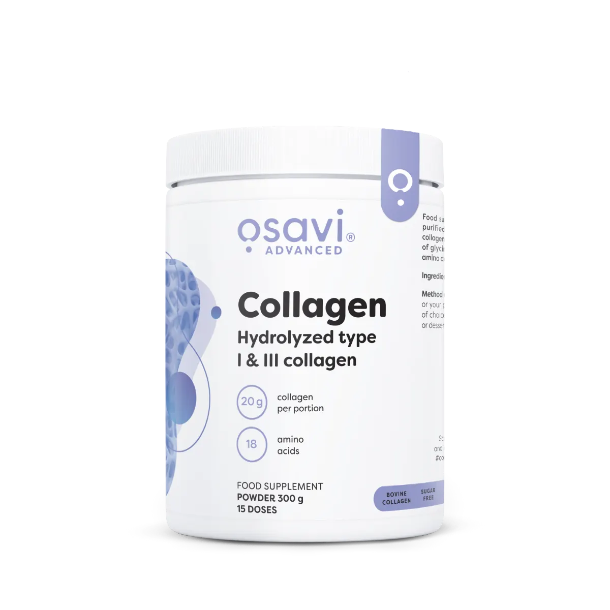 OSAVI Collagen Hydrolysed Type I & III 20 g collagen peptides