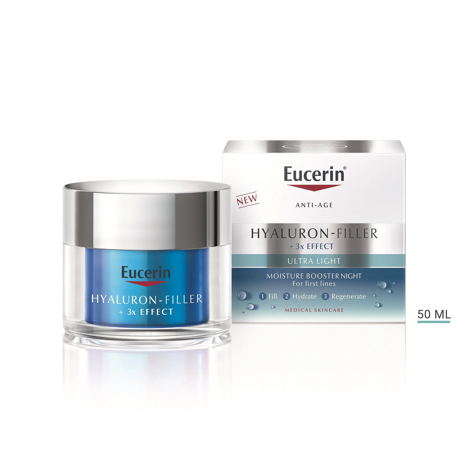 Eucerin Hyaluron-Filler + 3x Effect Hydra Night Gel 50 ml