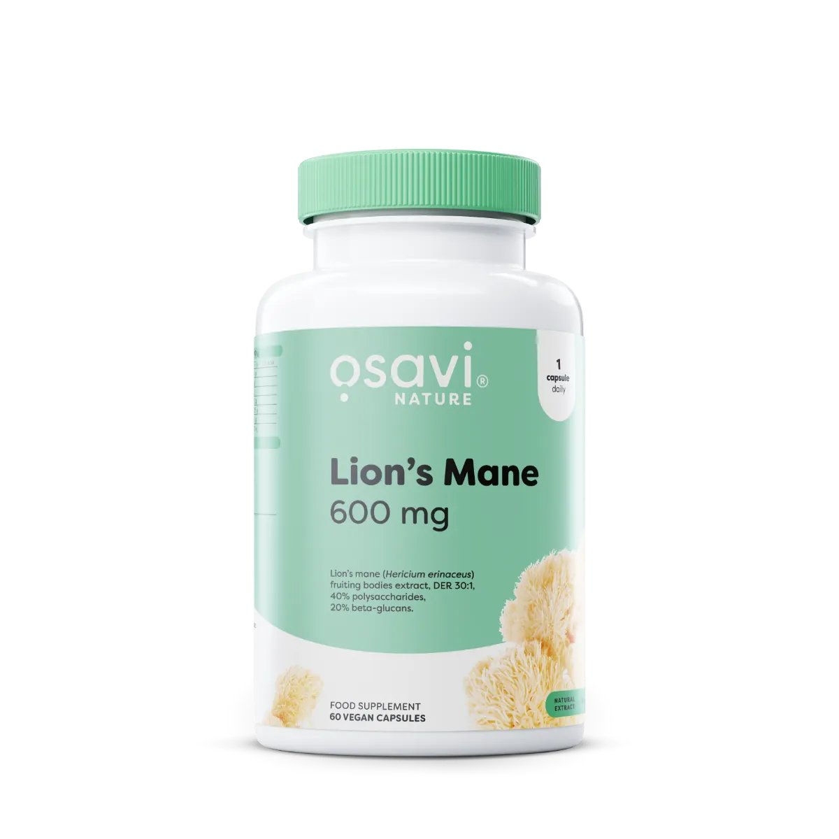 OSAVI Lion’s Mane 600 mg për fokus dhe sistem nervor