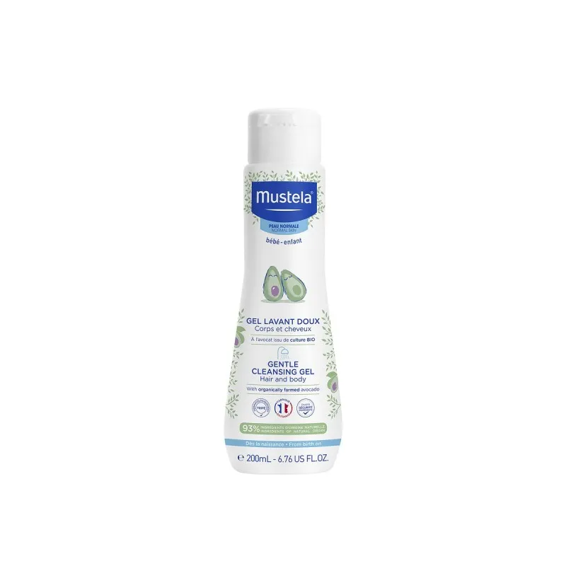 Mustela Gentle Cleansing Gel për pastrim të butë të trupit dhe flokëve të bebes