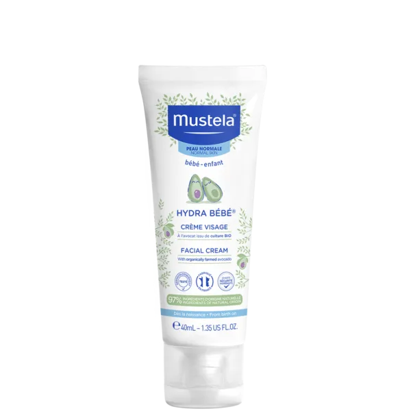 Mustela Hydra Bébé Facial Cream për hidratim, komfort dhe kujdes për lëkurën e bebit