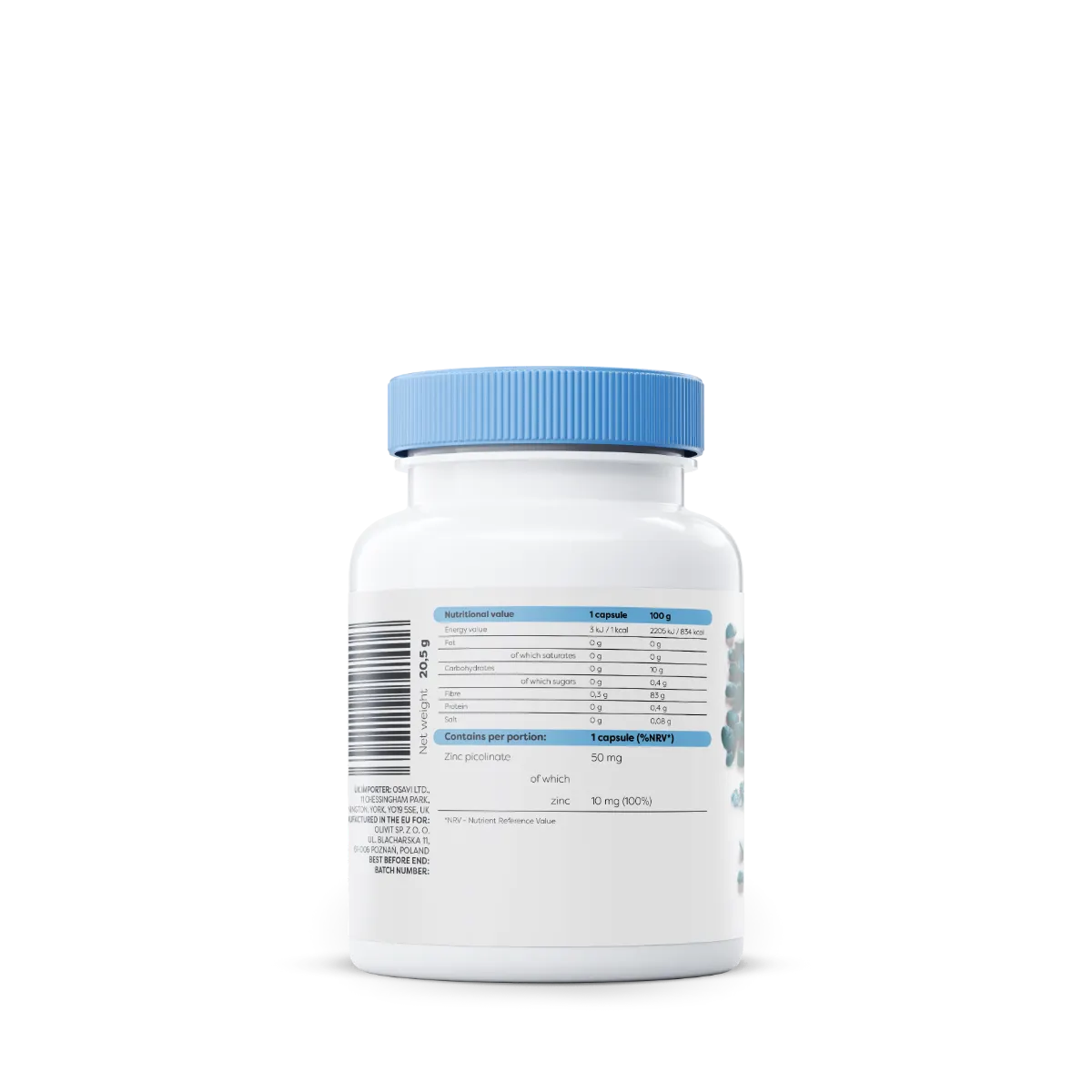 OSAVI Zinc Picolinate 50 mg për lëkurë flokë dhe thonj