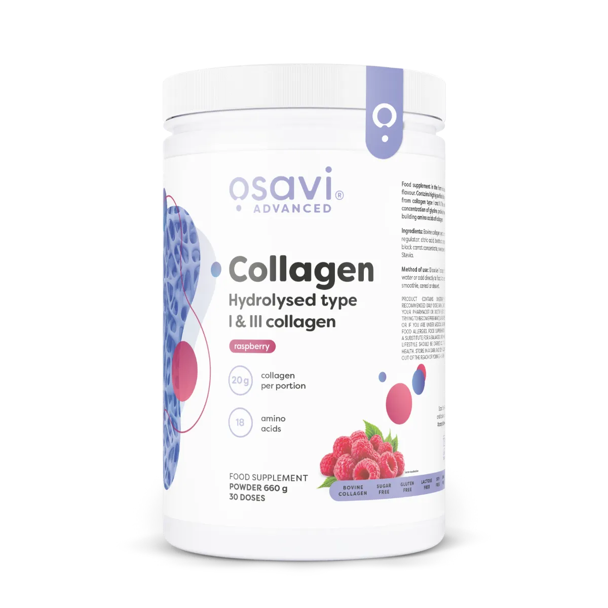 OSAVI Collagen Hydrolysed Type I & III kolagjen pluhur