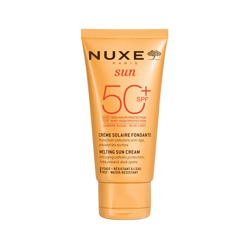 NUXE Sun Melting Cream SPF 50 për mbrojtje nga dielli dhe kujdes veror