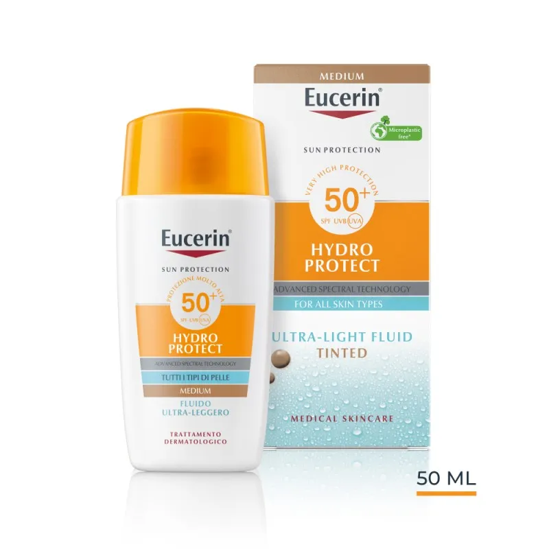 Eucerin Sun Hydro Protect Face Fluid Tinted Darker SPF 50+ për lëkurë sensitive