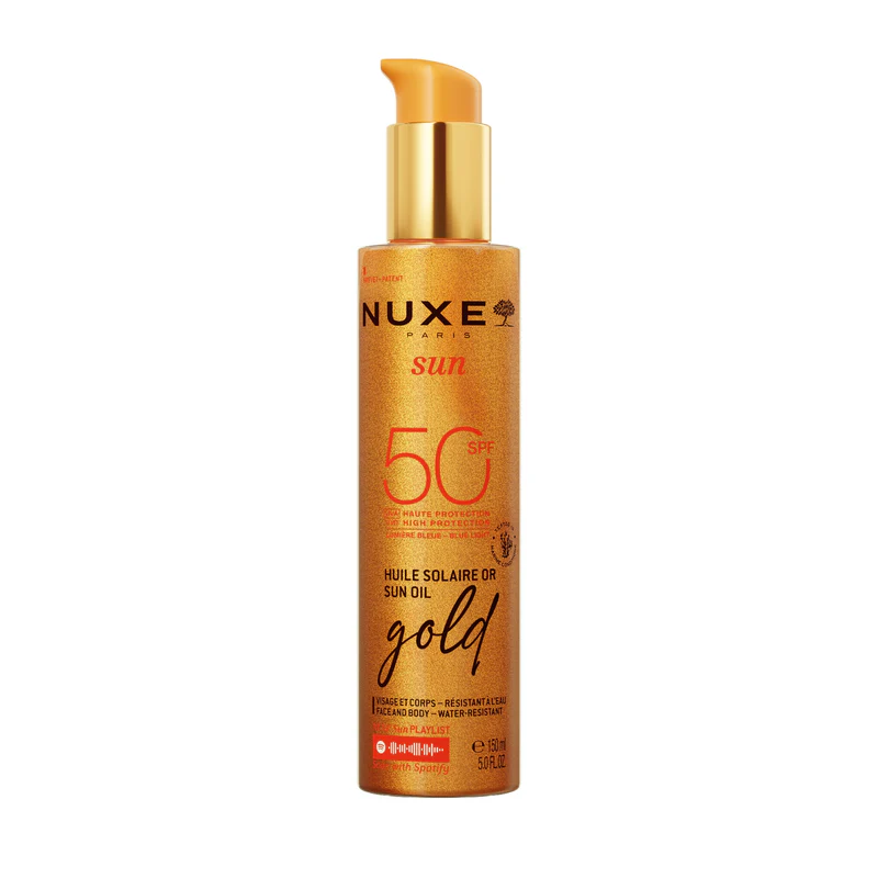 NUXE Sun Gold Shimmering Oil SPF 50 në Gaia Pharma