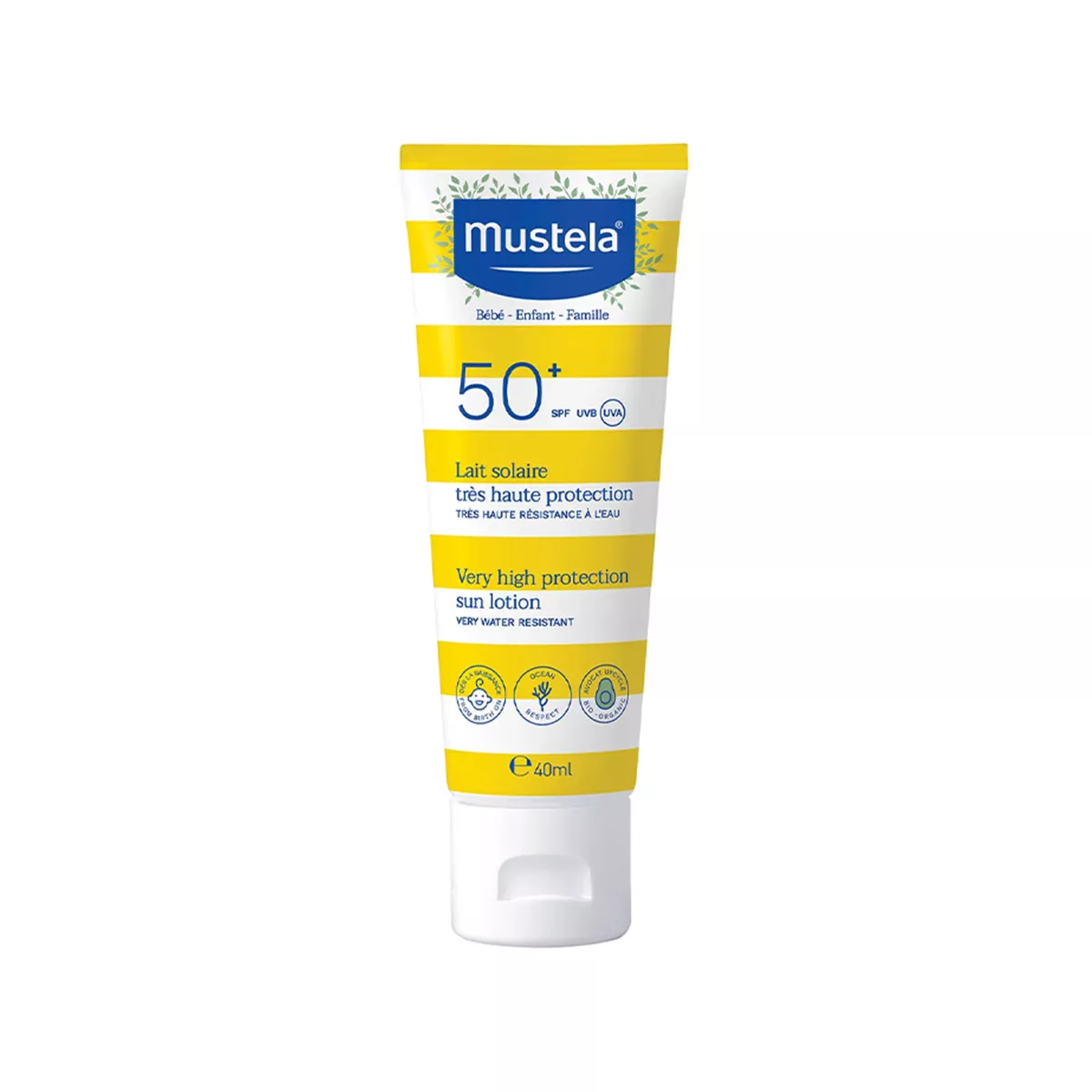 Mustela Sun Lotion SPF 50+ për mbrojtje shumë të lartë nga dielli për bebe dhe fëmijë