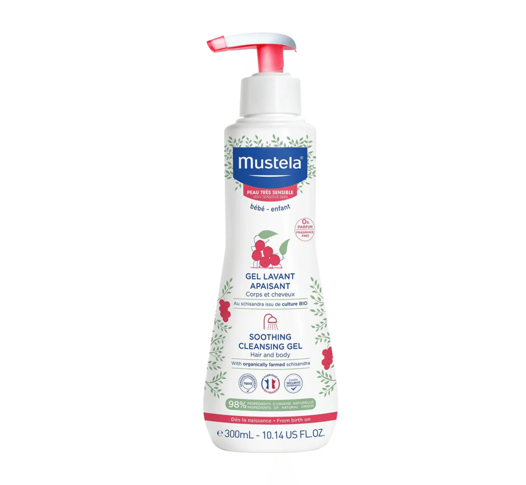 Mustela Soothing Cleansing Gel për pastrim të butë të trupit dhe flokëve të bebes