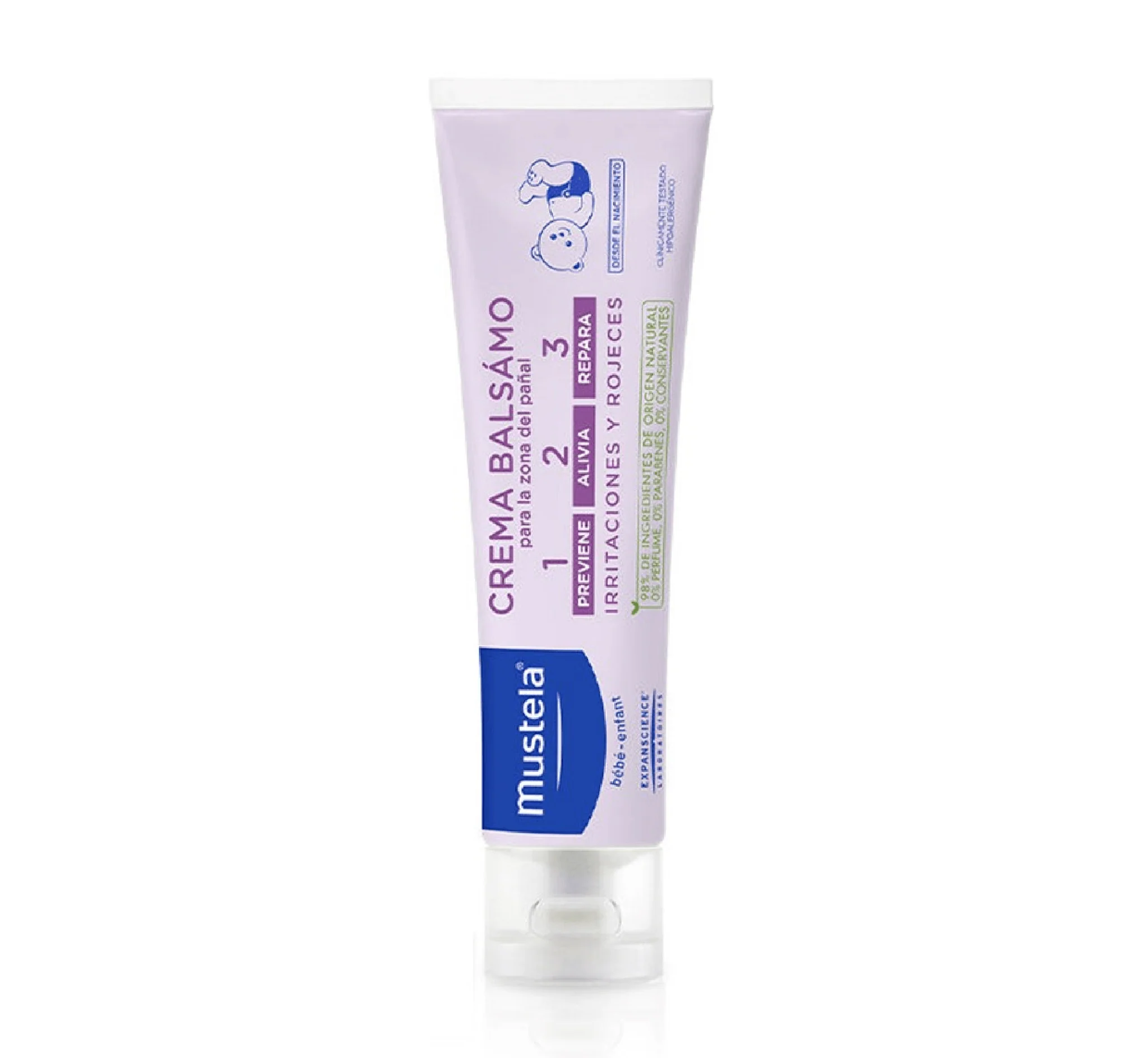 Mustela 1 2 3 Vitamin Barrier Cream për kujdes për zonën e pelenës dhe mbrojtje të barrierës së lëkurës