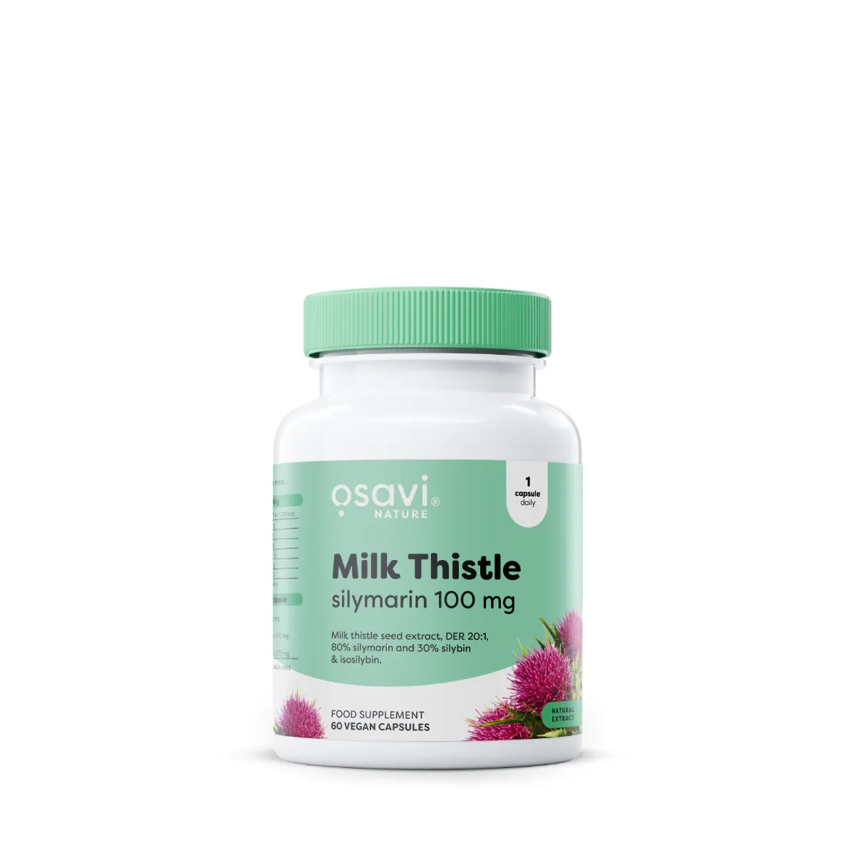 OSAVI Milk Thistle Silymarin 100 mg kapsula vegane