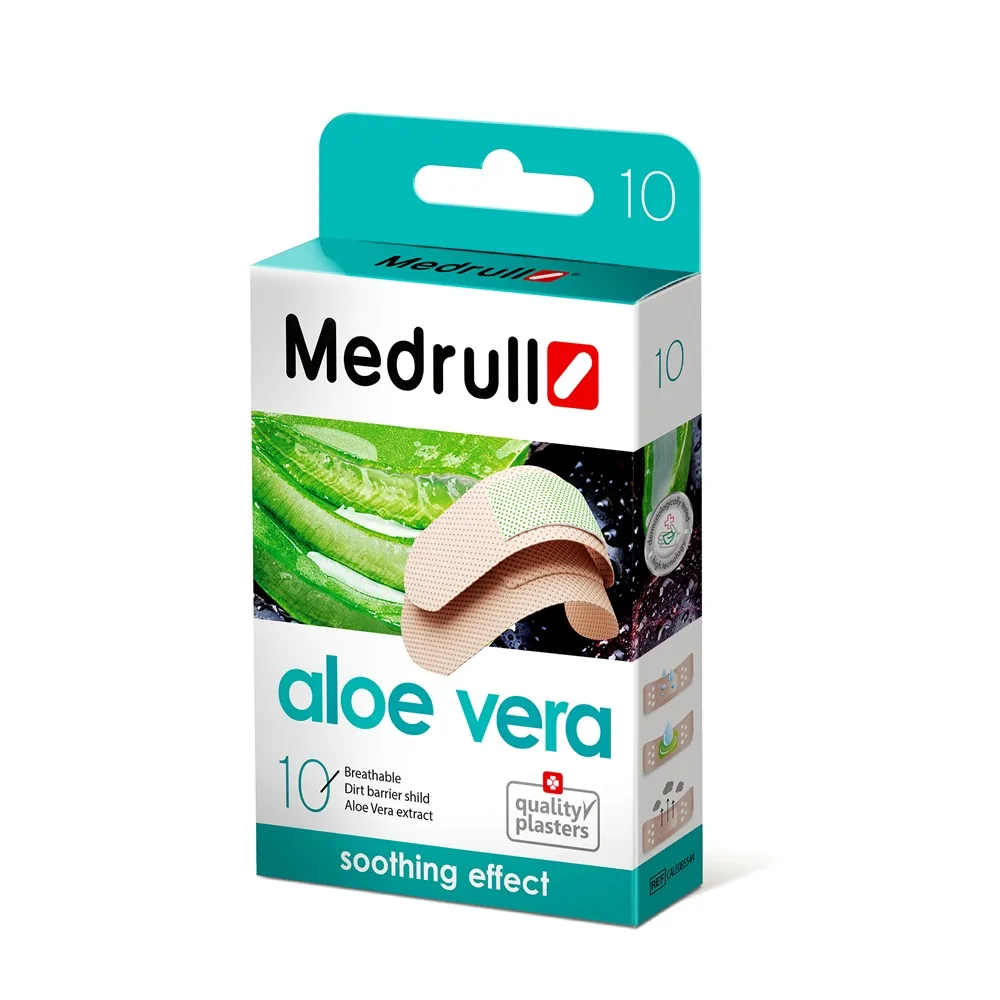 Medrull Aloe Vera për gërvishtje dhe prerje të vogla, plastera rezistentë ndaj ujit