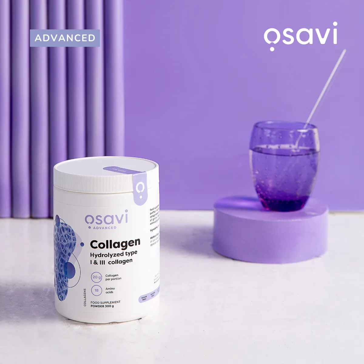 OSAVI Collagen Hydrolysed Type I & III për lëkurë kocka dhe muskuj