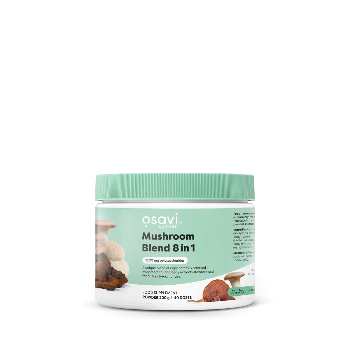 OSAVI Mushroom Blend 8 in 1 me Lion’s Mane Cordyceps Reishi dhe Chaga