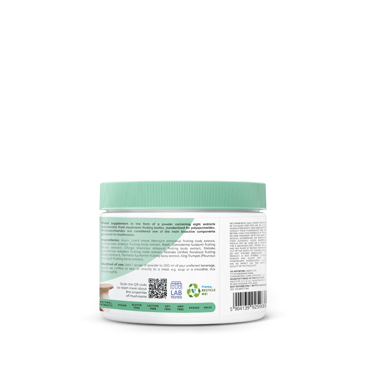 OSAVI Mushroom Blend 8 in 1 me 8 kërpudha funksionale