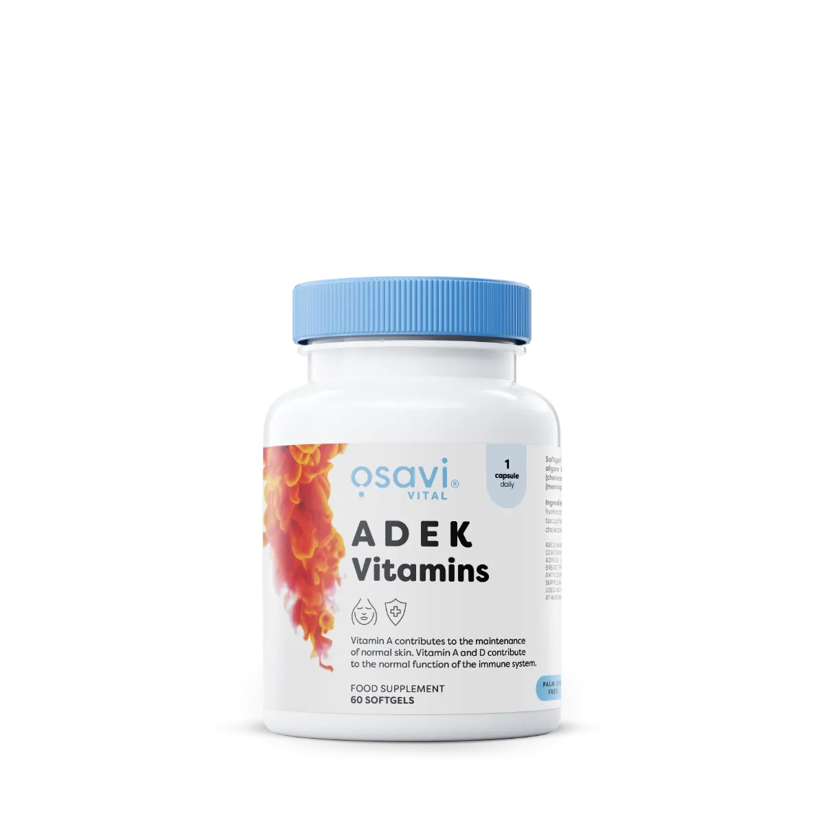 OSAVI ADEK Vitamins me beta-carotene D3 E dhe K2 MK-7