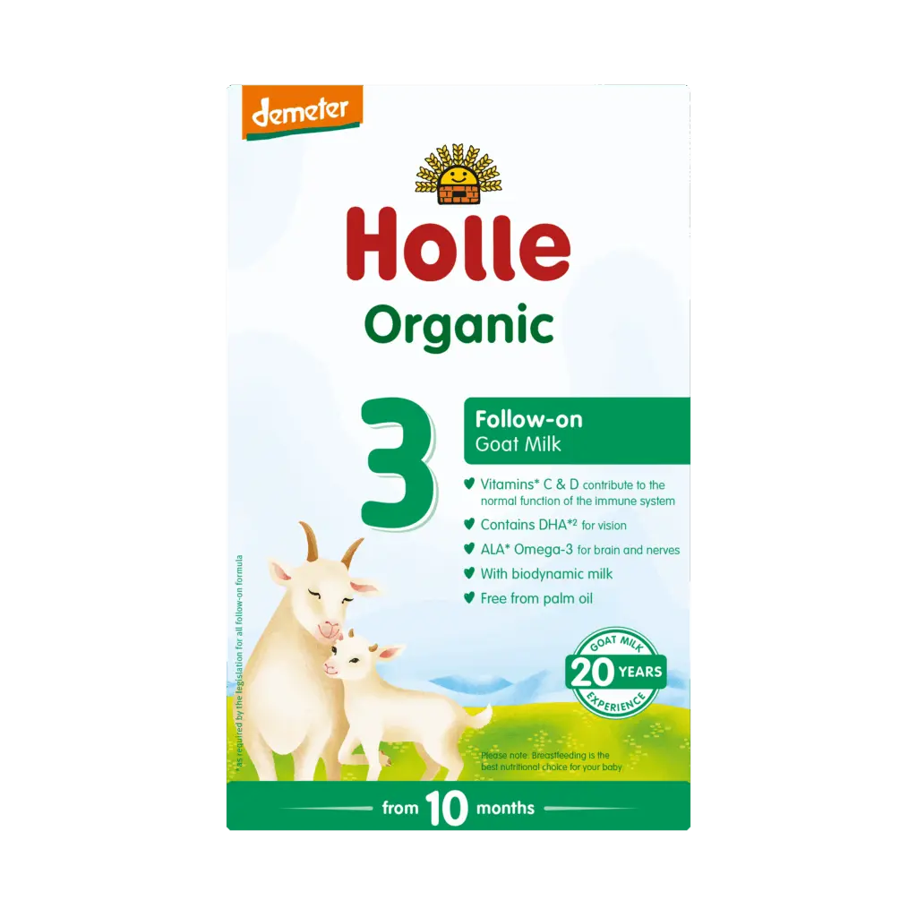 Holle Organic Infant Goat Milk Follow-on Formula Stage 3, formulë me qumësht dhie, qumësht formulë nga 10 muaj, Holle formulë organike, Gaia Pharma
