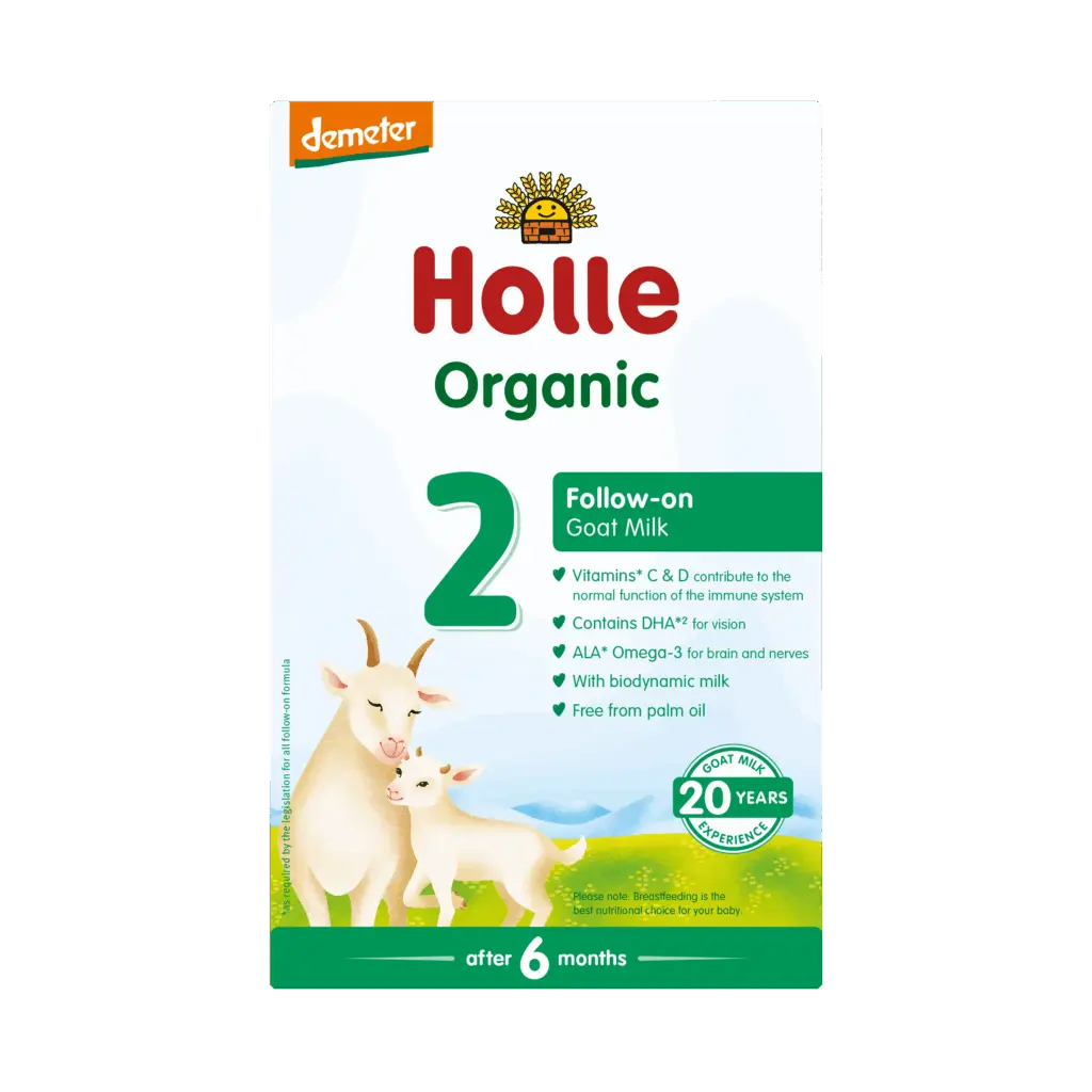 Holle Organic Infant Goat Milk Follow-on Formula Stage 2, formulë me qumësht dhie, qumësht formulë pas 6 muajsh, Holle formulë organike, Gaia Pharma