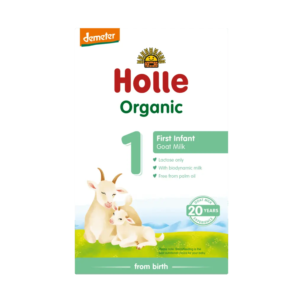 Holle Organic Infant Goat Milk Formula Stage 1, formulë me qumësht dhie, qumësht formulë nga lindja, Holle formulë organike, Gaia Pharma
