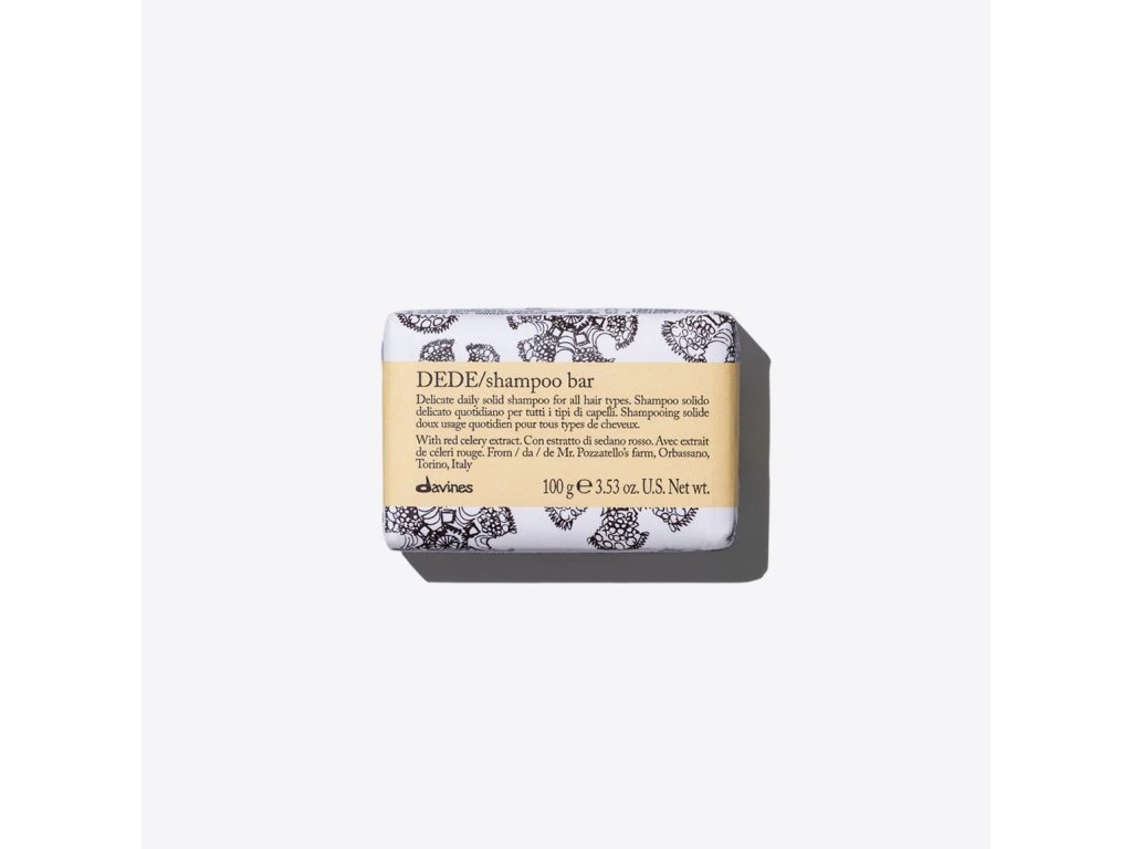 Davines DEDE Shampoo Bar për flokë normalë ose delikatë që kërkojnë pastrim të butë dhe rutinë të synuar sipas tipit të flokut ose skalpit