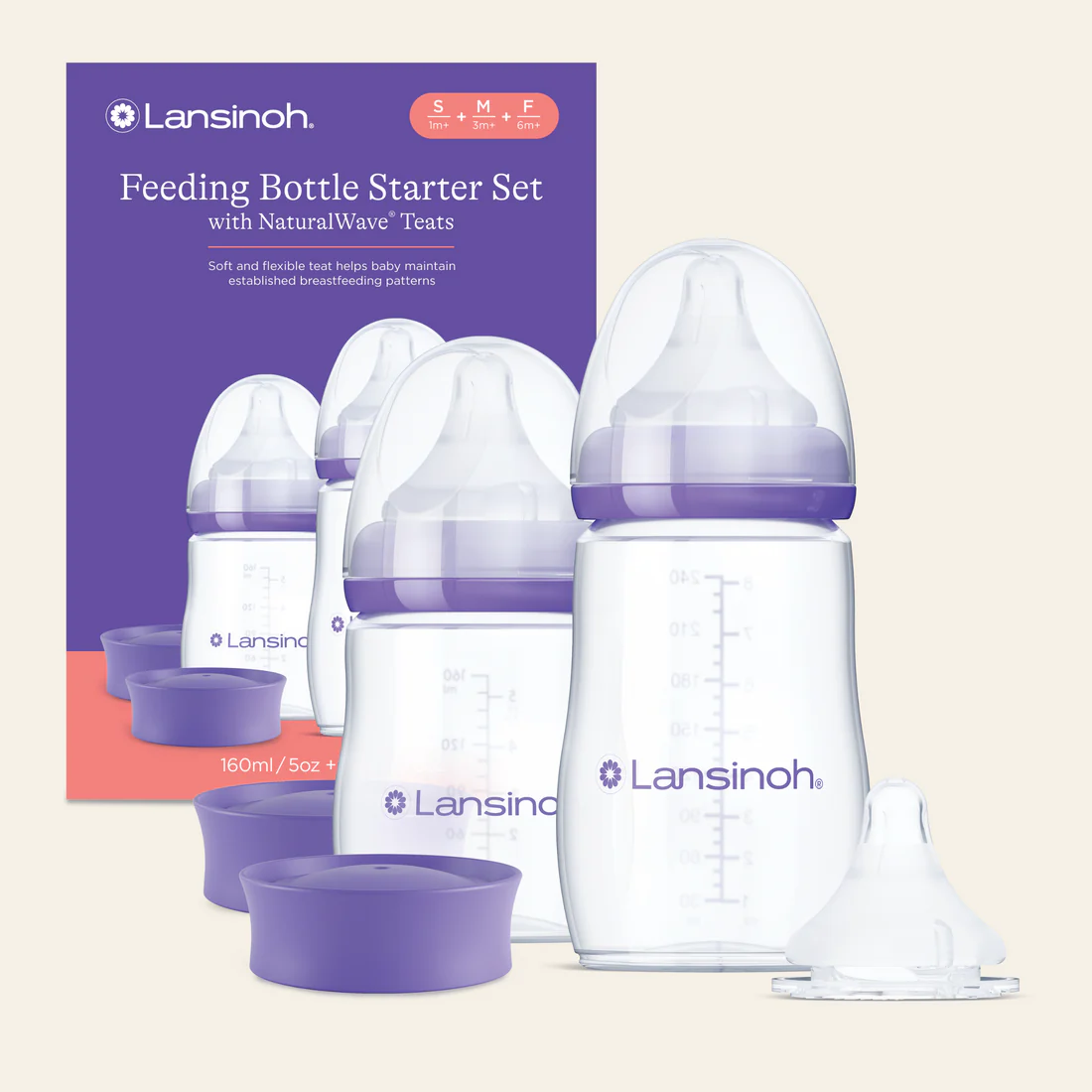 Lansinoh Feeding Bottle Starter Set with NaturalWave Teats te Gaia Pharma