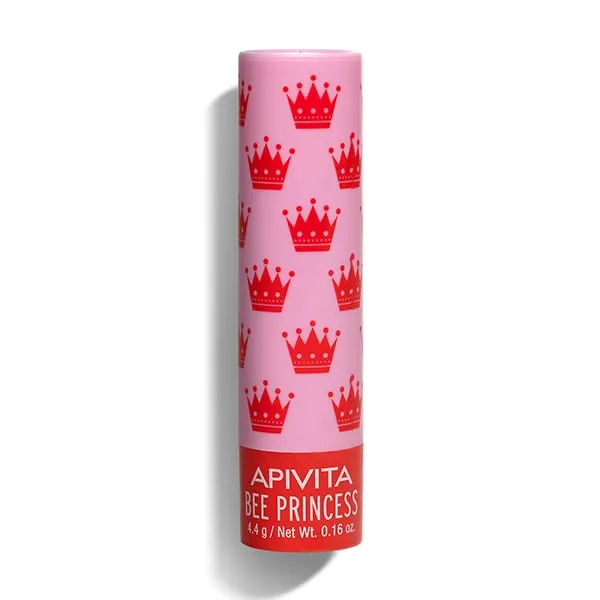 Lip Care balsam buzësh Bee Princess me mjaltë dhe kajsi, buzë që kërkojnë hidratim