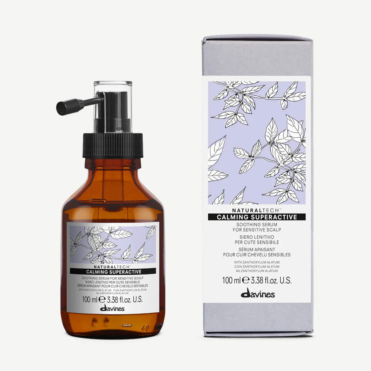 Davines Naturaltech Calming Superactive për skalp të ndjeshëm, të irrituar ose me parehati të përsëritur dhe rutinë të synuar sipas tipit të flokut ose skalpit