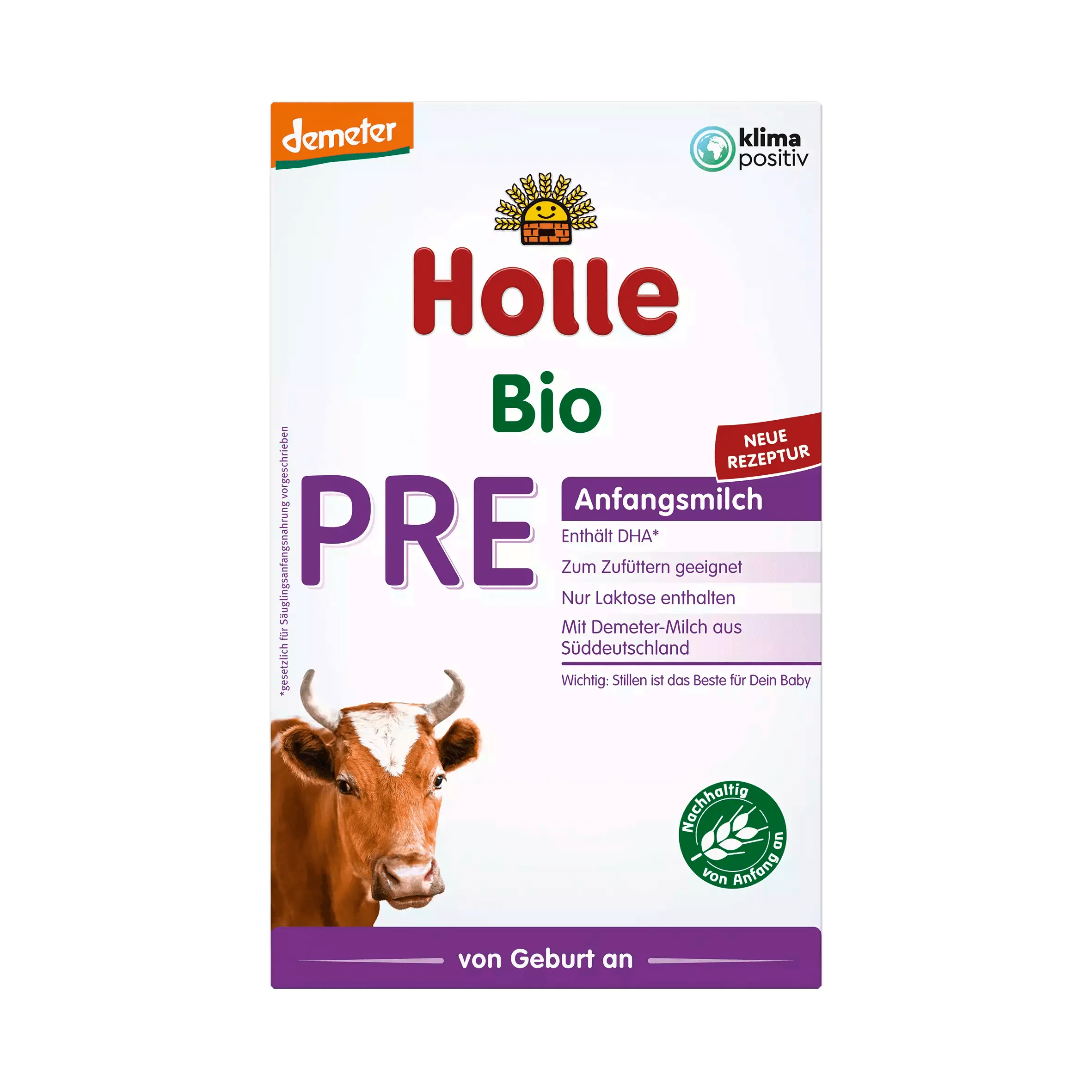 Holle Organic Pre Cow Milk Formula, formulë me qumësht lope, qumësht formulë nga lindja, Holle formulë organike, Gaia Pharma