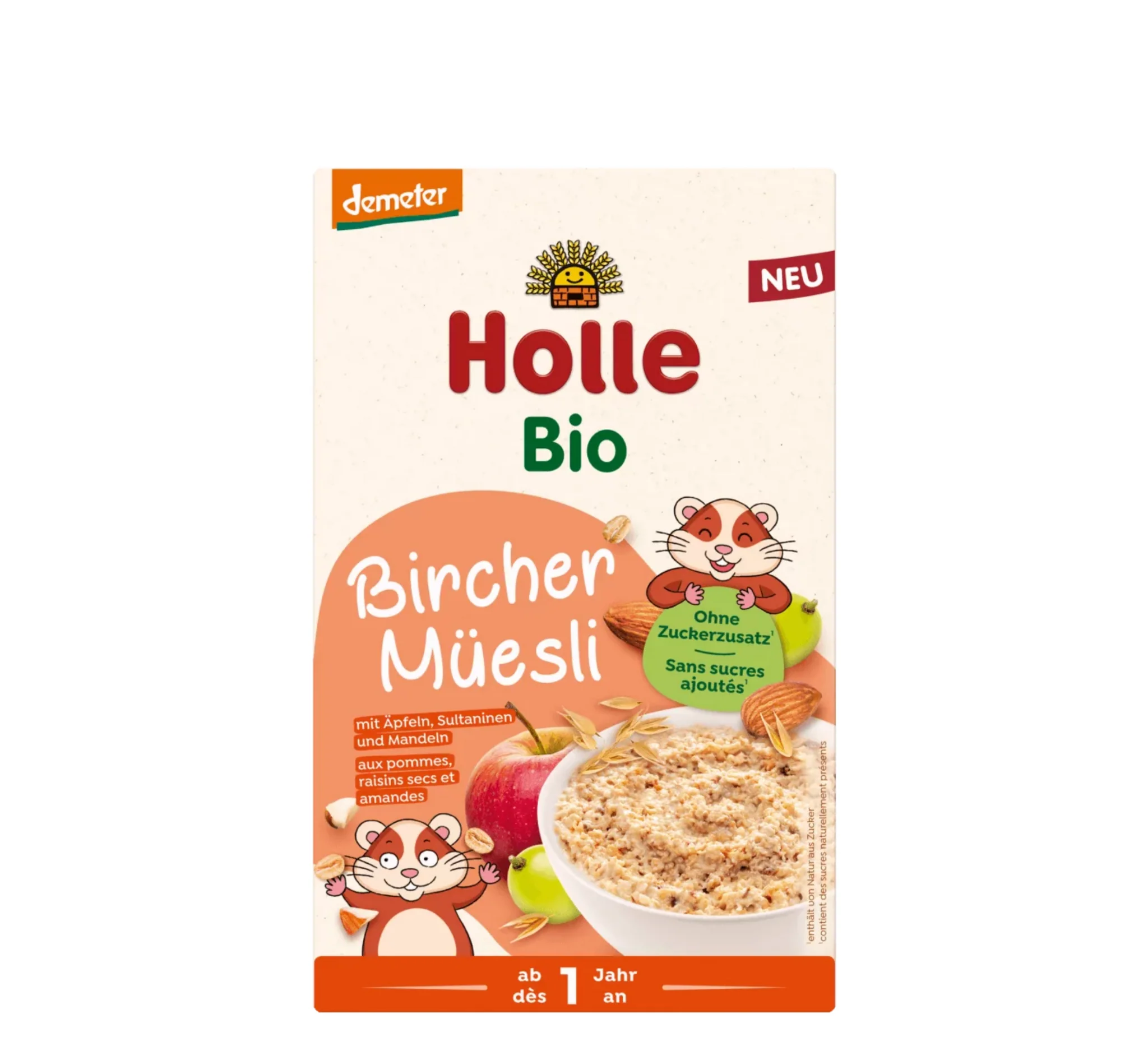 Holle Organic Bircher Muesli, drithëra Holle, ushqim organik për bebe, Bircher Muesli, Gaia Pharma