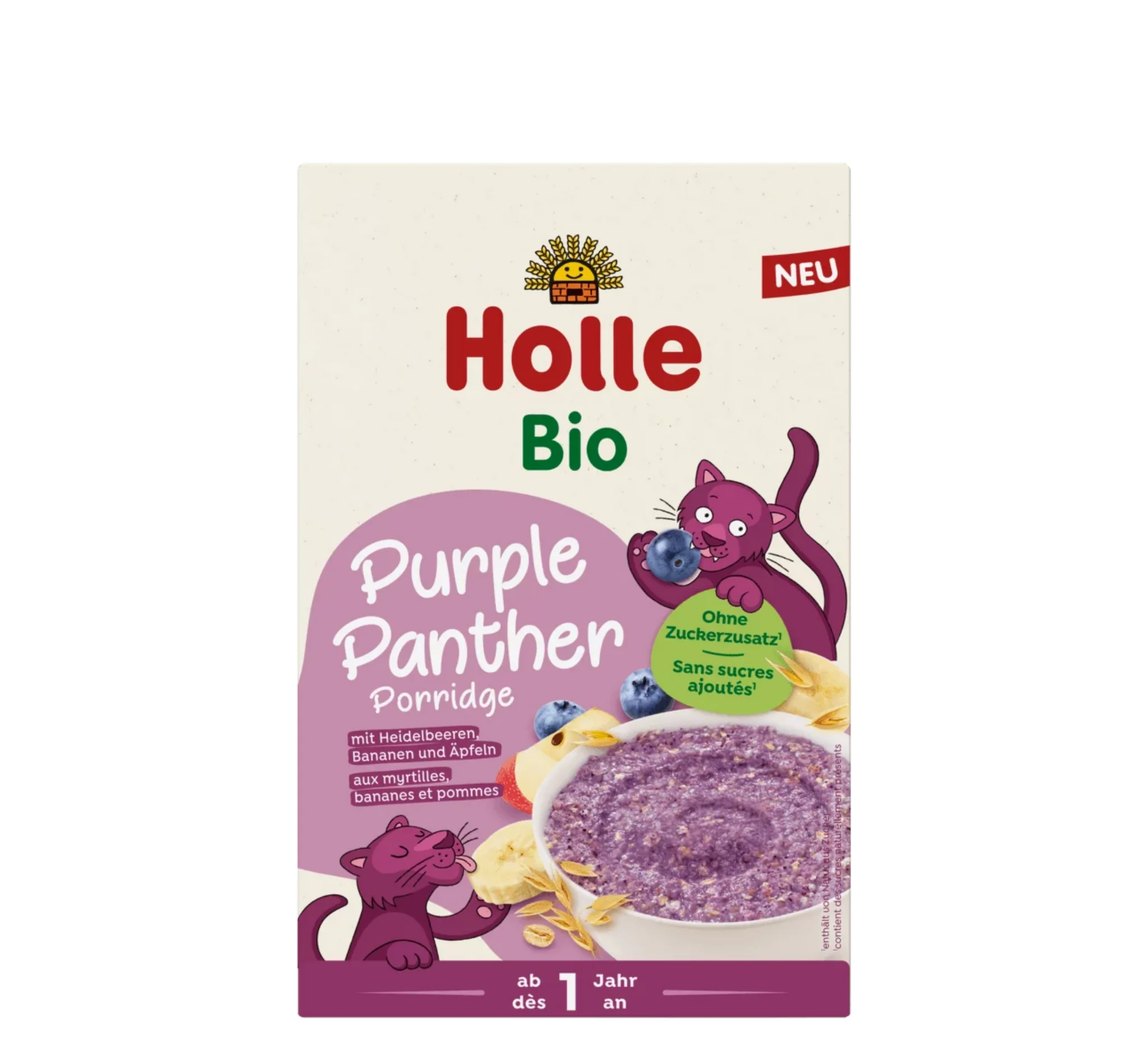 Holle Purple Panther Porridge, drithëra Holle, ushqim organik për bebe, Purple Panther, Gaia Pharma