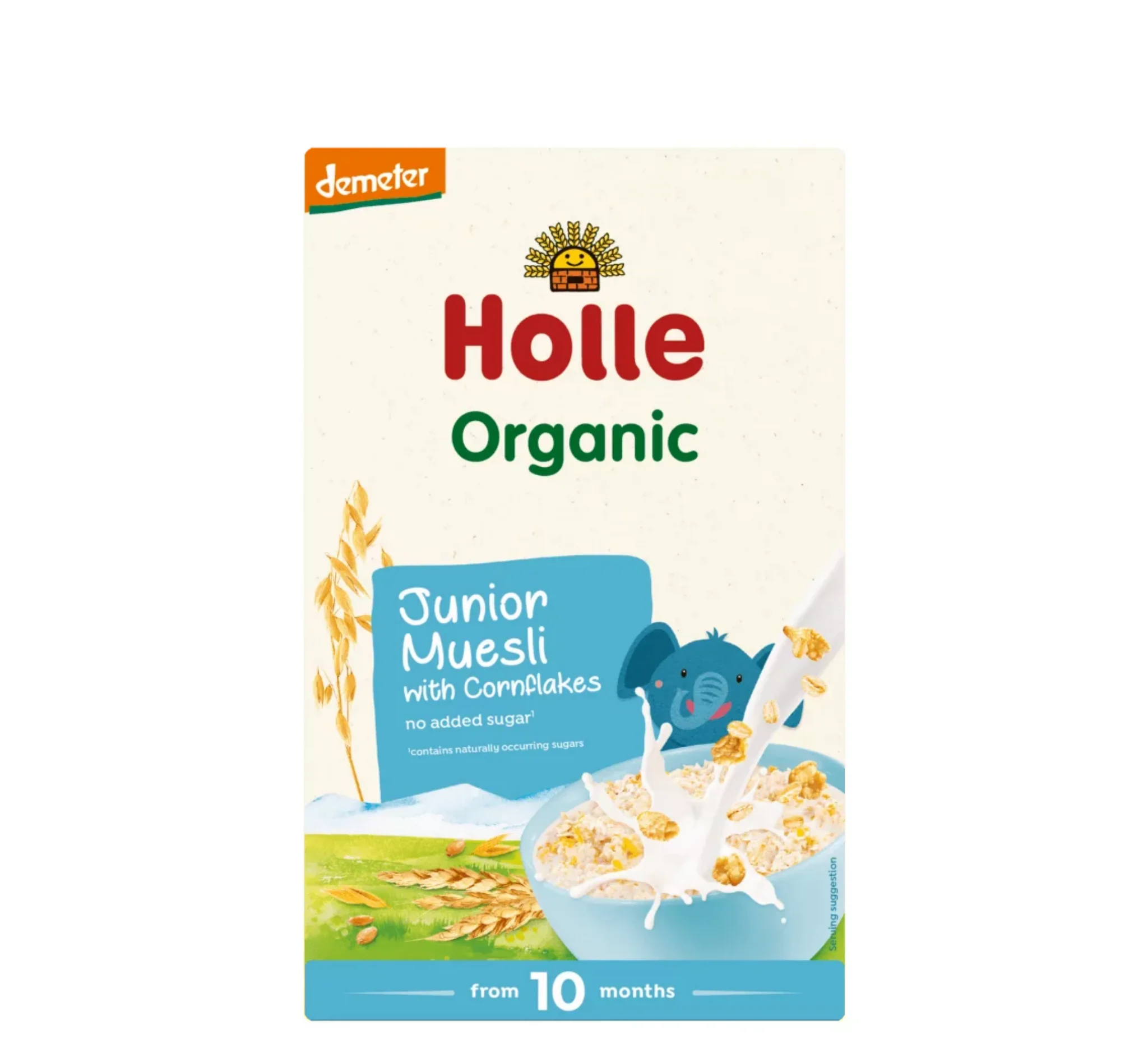 Holle Organic Junior Muesli with Cornflakes, drithëra Holle, ushqim organik për bebe, Muesli with Cornflakes, Gaia Pharma