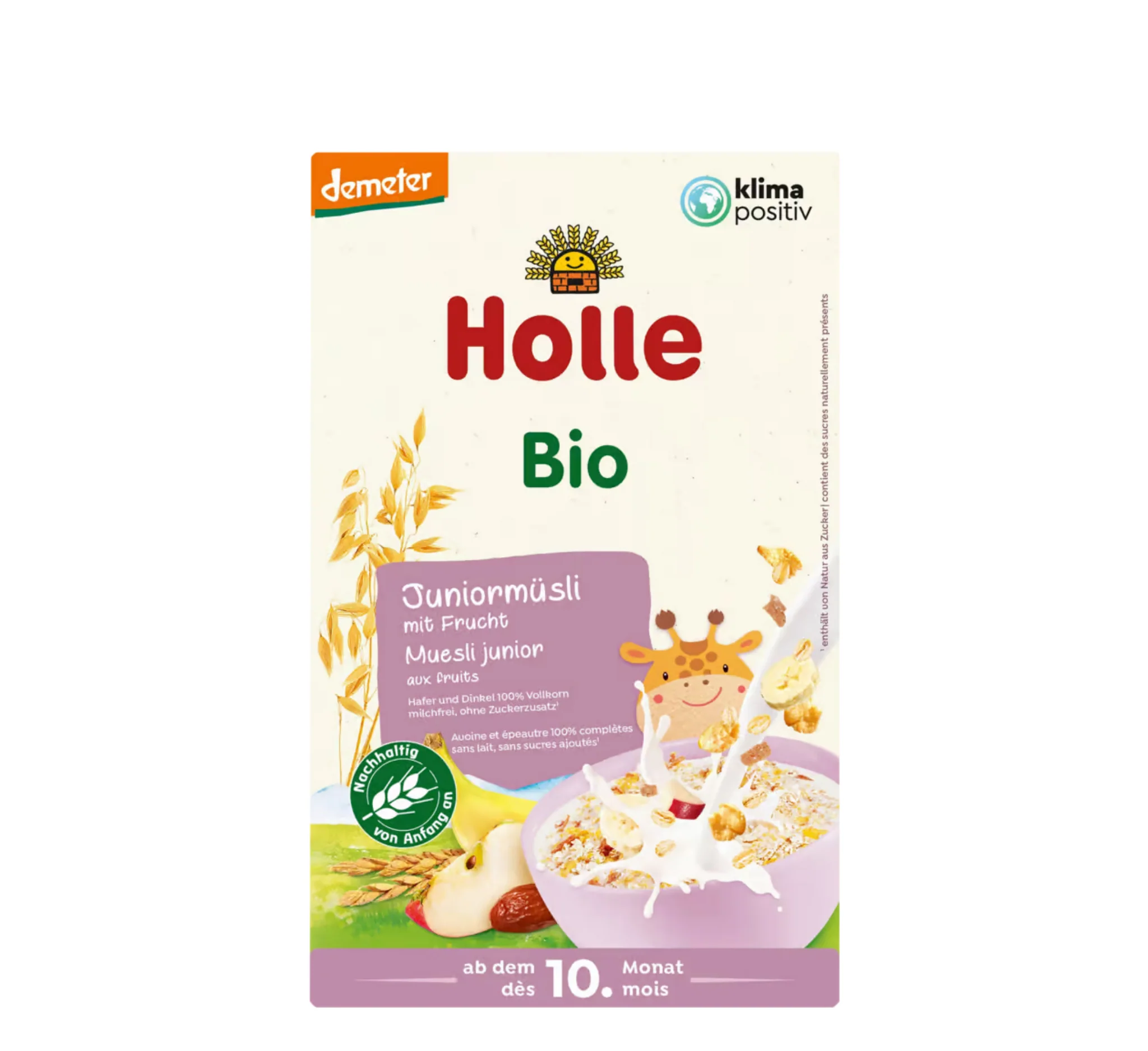 Holle Organic Multigrain Fruit Muesli, drithëra Holle, ushqim organik për bebe, Multigrain Fruit Muesli, Gaia Pharma