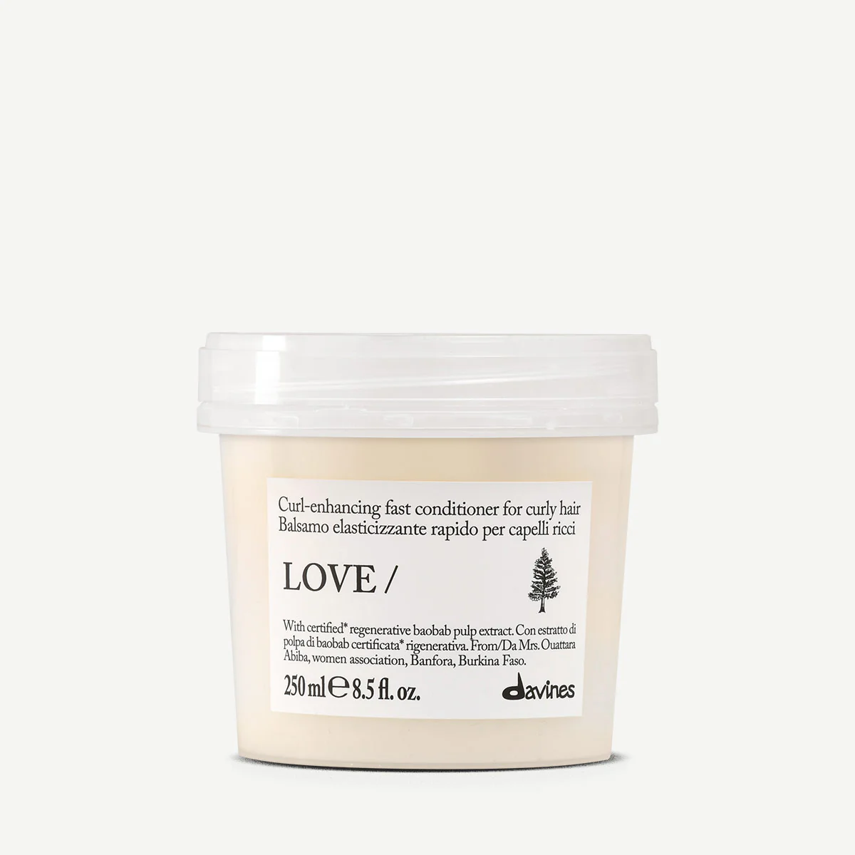 Davines LOVE CURL Conditioner për flokë kaçurrelë ose me onde që kërkojnë zbutje dhe elasticitet dhe rutinë të synuar sipas tipit të flokut ose skalpit