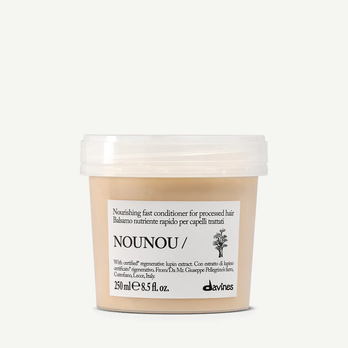 Davines NOUNOU Conditioner për flokë të trajtuar ose të dëmtuar që kërkojnë zbutje pas larjes dhe rutinë të synuar sipas tipit të flokut ose skalpit