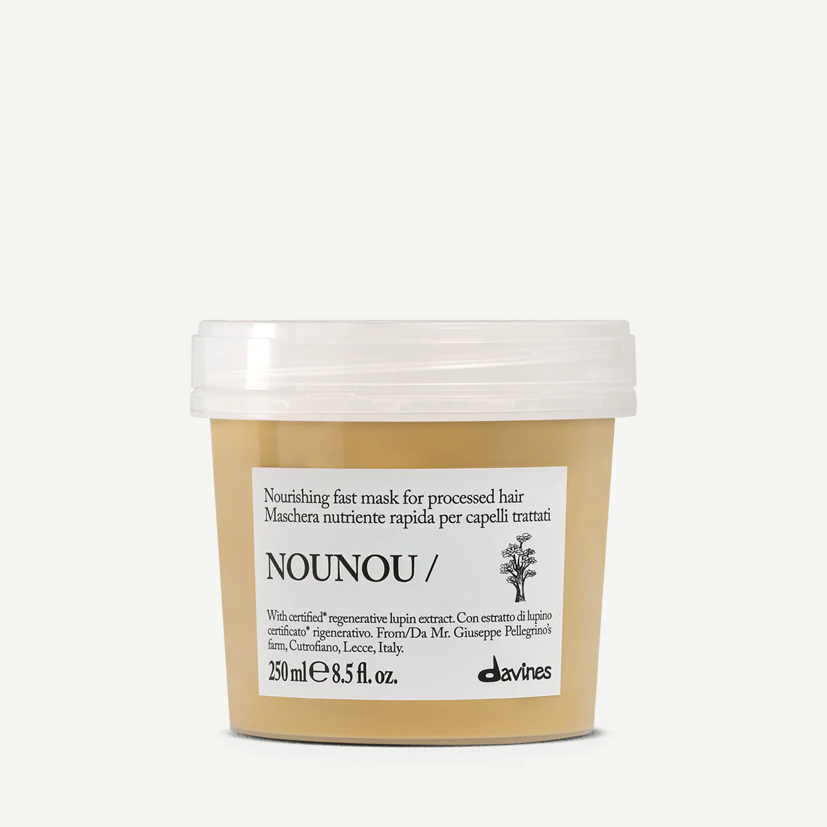 Davines NOUNOU Hair Mask për flokë të trajtuar, të thatë ose shumë të dëmtuar dhe rutinë të synuar sipas tipit të flokut ose skalpit