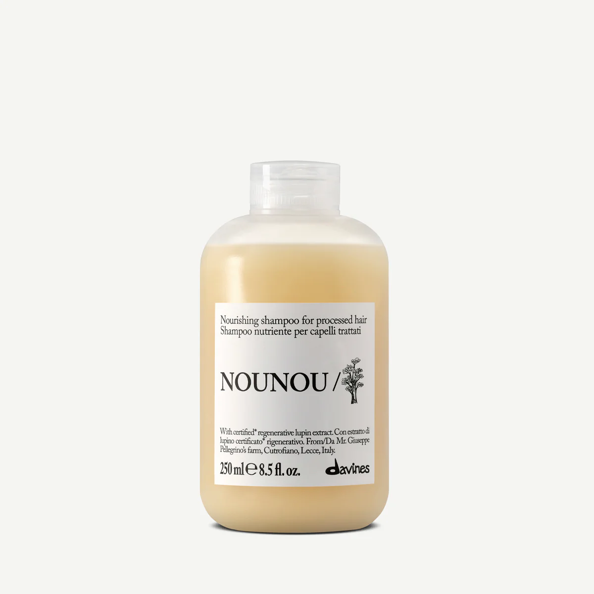 Davines NOUNOU Shampoo për flokë të trajtuar, të dekoloruar ose të dëmtuar dhe rutinë të synuar sipas tipit të flokut ose skalpit