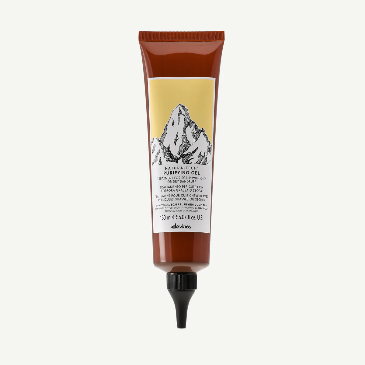 Davines Naturaltech Purifying Gel në paketimin origjinal Davines për kujdes profesional të flokëve
