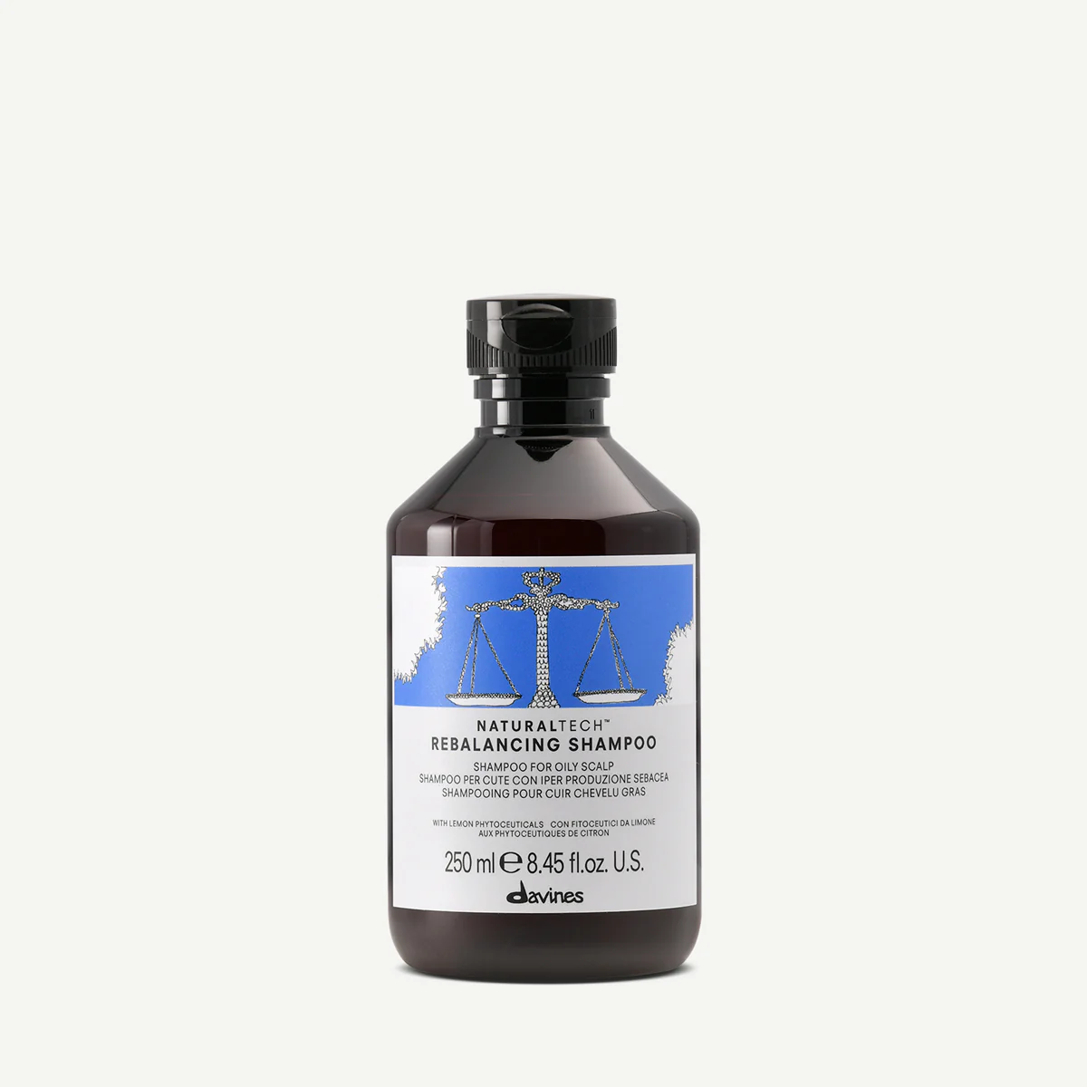 Davines Naturaltech Rebalancing Shampoo për skalp me yndyrë të tepërt dhe sebum të dukshëm dhe rutinë të synuar sipas tipit të flokut ose skalpit