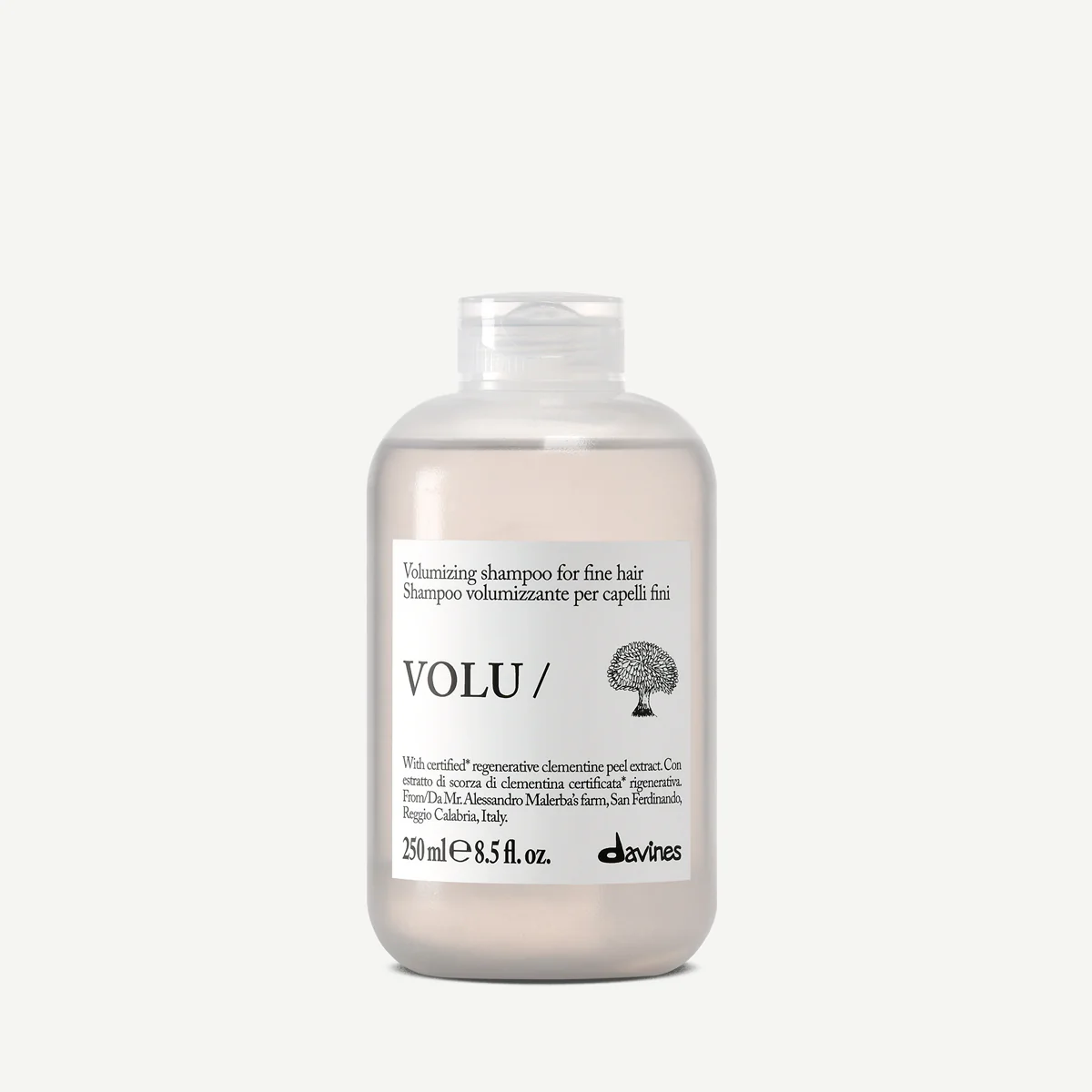Davines VOLU Shampoo për flokë të hollë ose pa volum dhe rutinë të synuar sipas tipit të flokut ose skalpit
