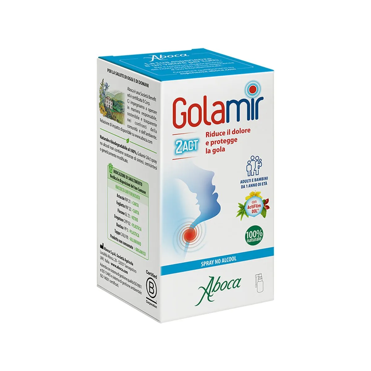 Aboca Golamir Spray i Fortë 30 ml për dhimbjen e fytit