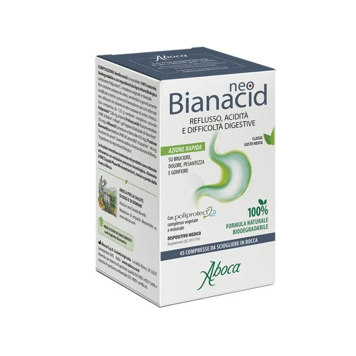 Aboca NeoBianacid 14 tableta për refluks dhe aciditet