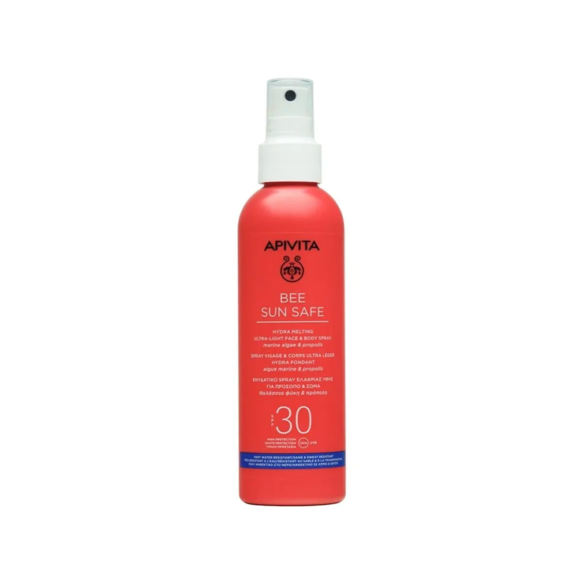 Apivita Bee Sun Safe Hydra Melting Ultra-Light Face & Body Spray SPF30 spray diellor për fytyrë dhe trup