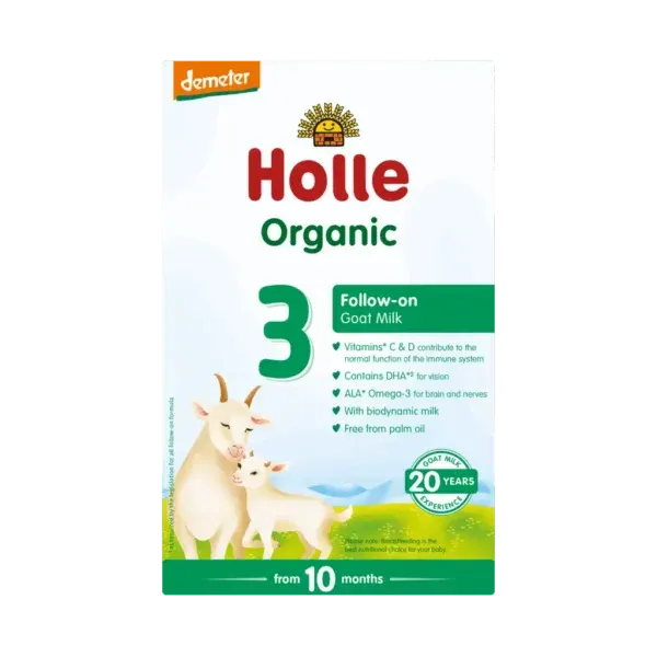 Holle Organic Infant Goat Milk Follow-on Formula Stage 3, formulë me qumësht dhie, qumësht formulë nga 10 muaj, Holle formulë organike, Gaia Pharma