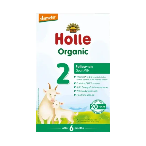 Holle Organic Infant Goat Milk Follow-on Formula Stage 2, formulë me qumësht dhie, qumësht formulë pas 6 muajsh, Holle formulë organike, Gaia Pharma