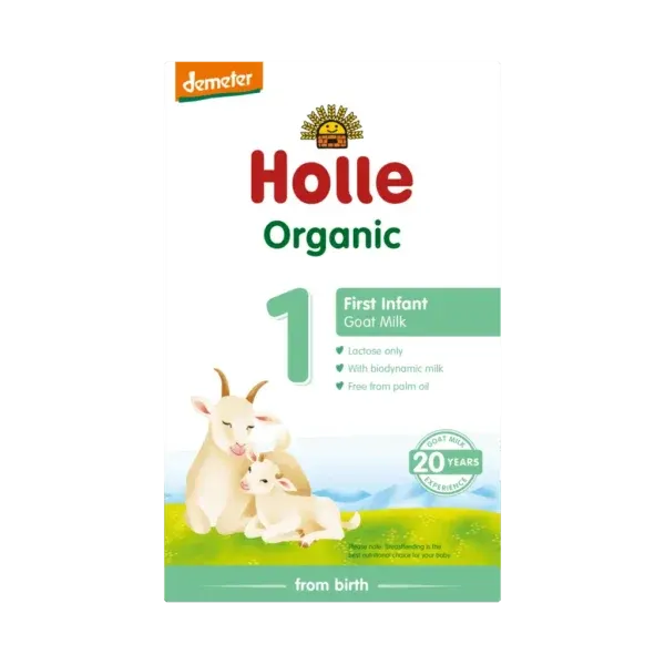 Holle Organic Infant Goat Milk Formula Stage 1, formulë me qumësht dhie, qumësht formulë nga lindja, Holle formulë organike, Gaia Pharma
